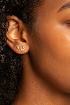 Tiny Heart Single Stud Earring, 14k Yellow Gold & Diamonds